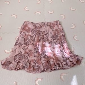 100% Silk Y2K Low Rise Ruffle Summer Skirt